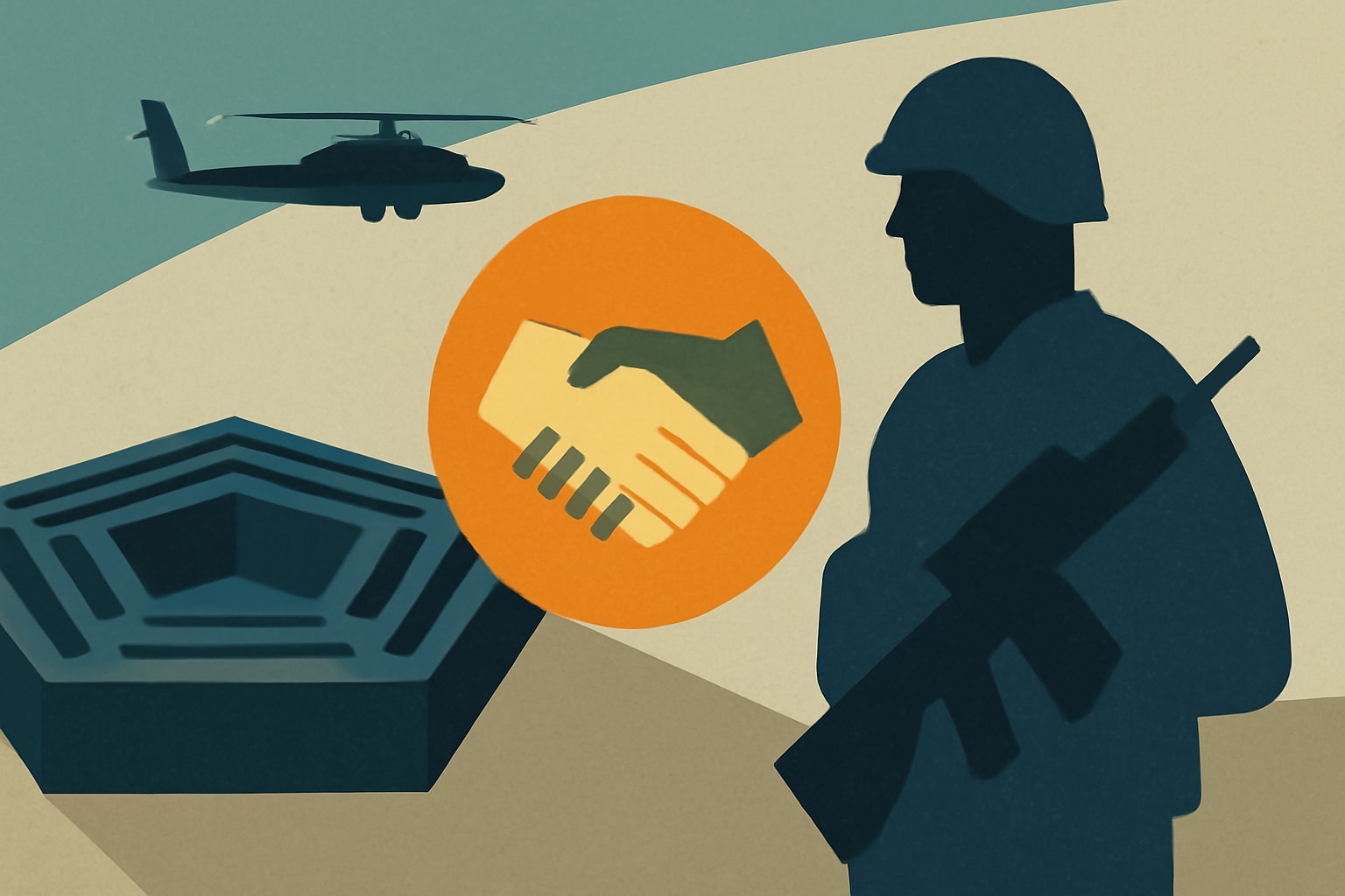 Editorial illustration for: Pentagon Launches 'Deal Team Six' to Reform Defense Contract Negotiations