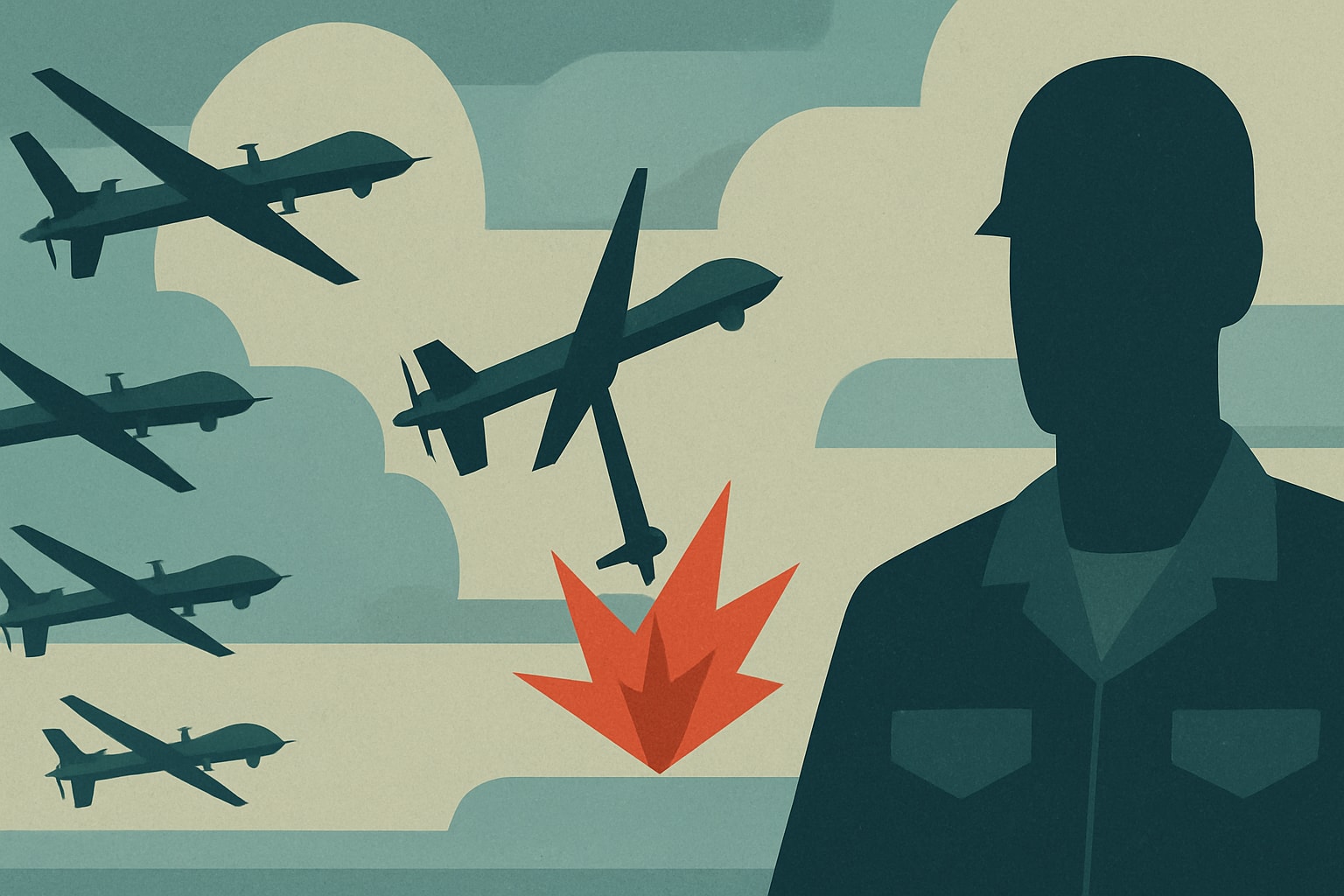 Editorial illustration for: Air Force MQ-9 Fleet Drops to 135 Aircraft Following Combat Losses