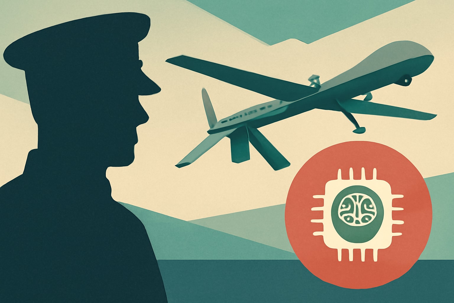 Editorial illustration for: Marine Corps Aviation Plan 2040 Focuses on AI and Unmanned Systems