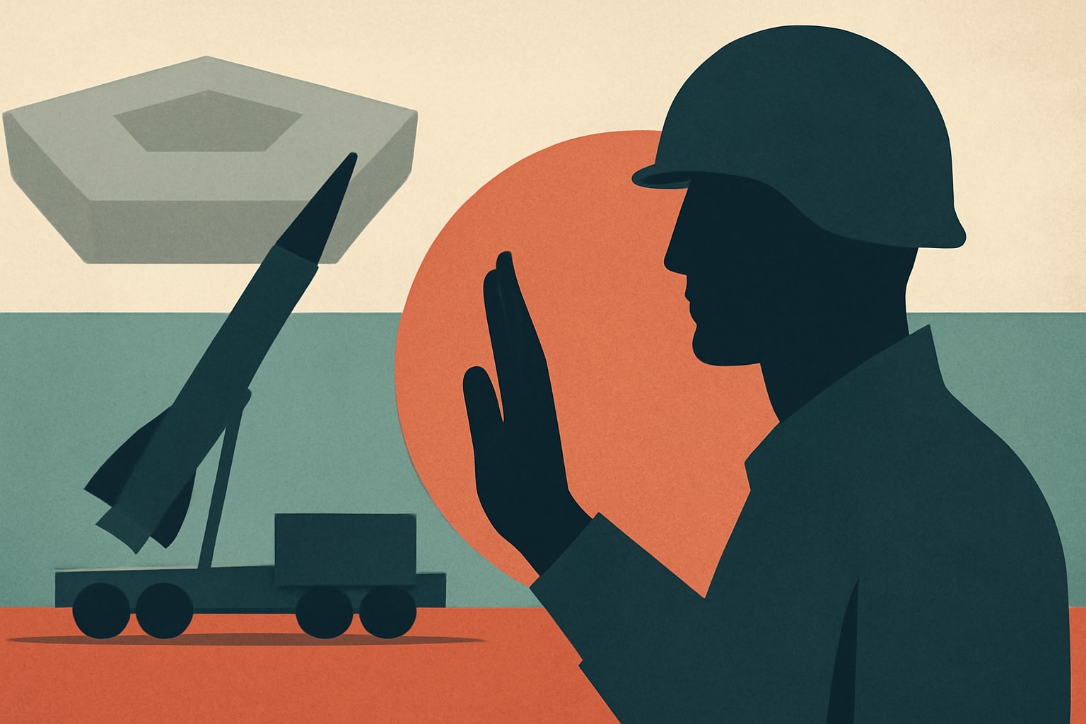 Editorial illustration for: Pentagon Cancels Planned Deployment of Long-Range Missile Unit to Germany