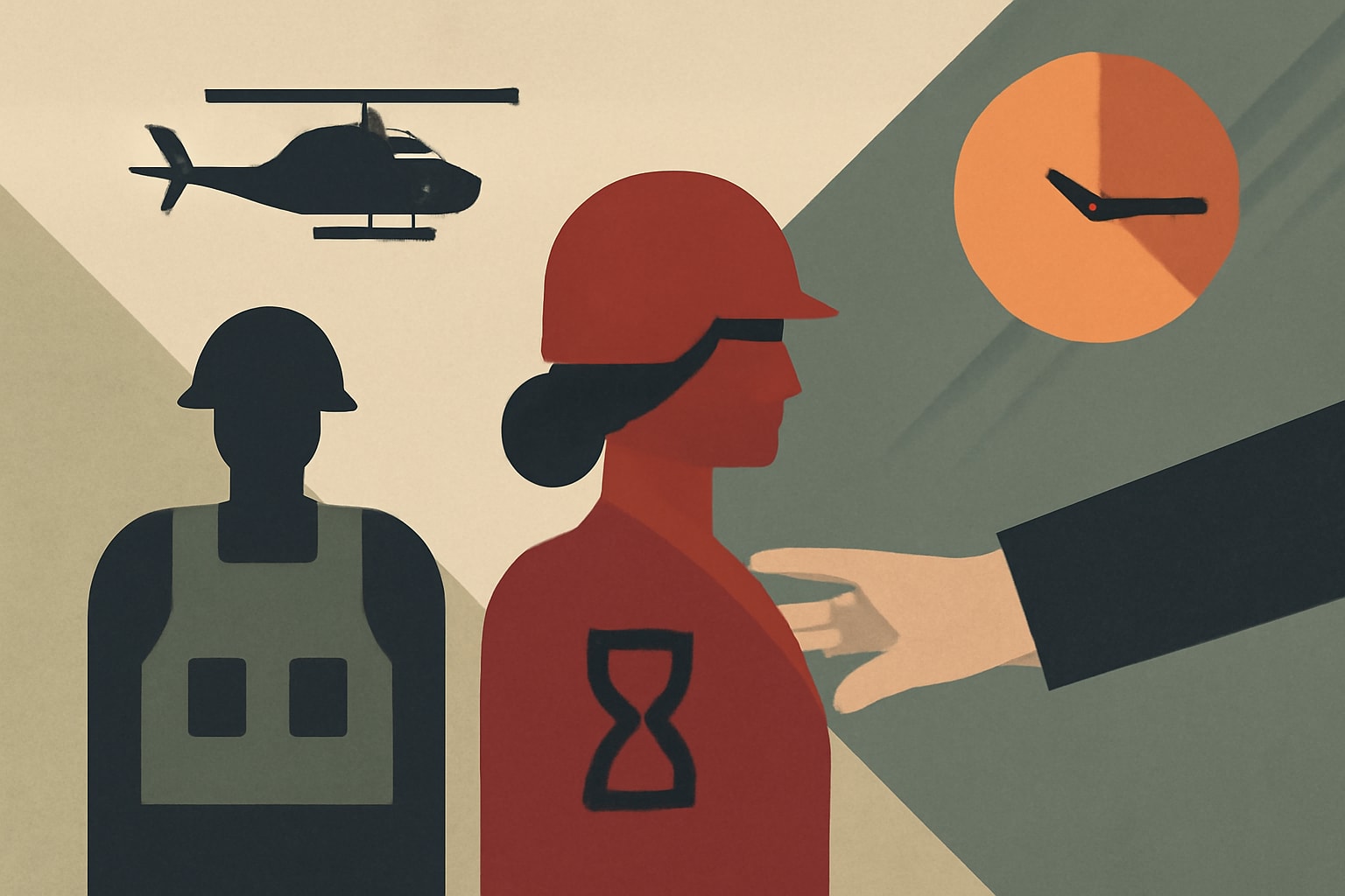 Editorial illustration for: Pentagon Reassigns Women in Combat Review, Extends Deadline