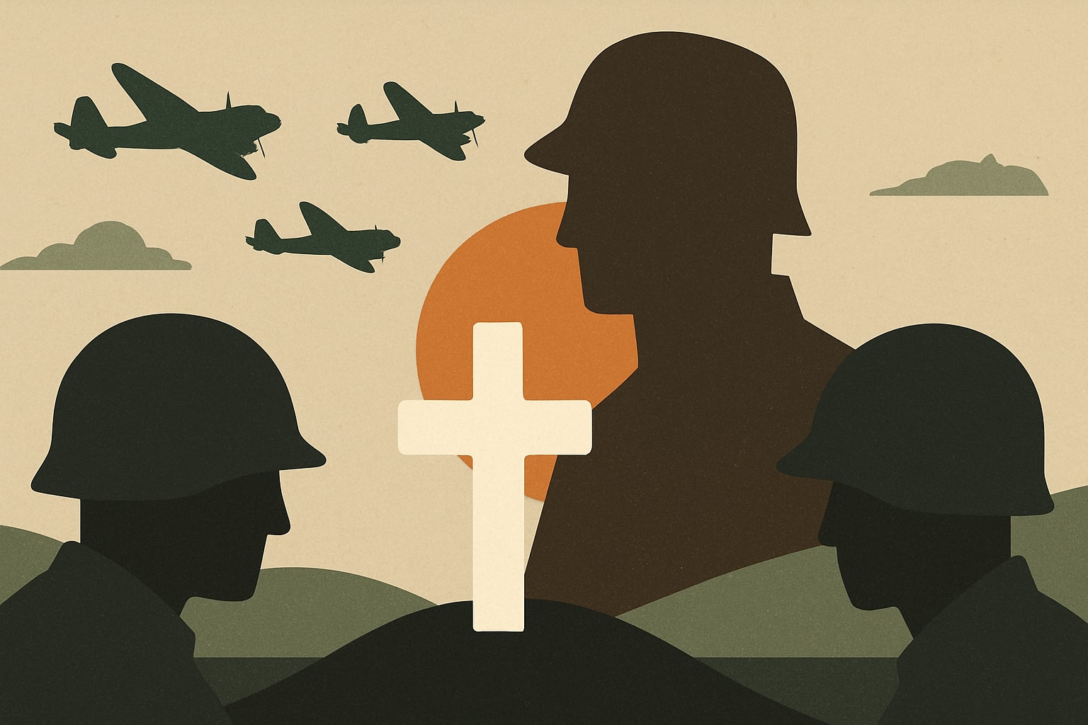 Editorial illustration for: D-Day Soldiers Missing for 81 Years Finally Identified and Laid to Rest