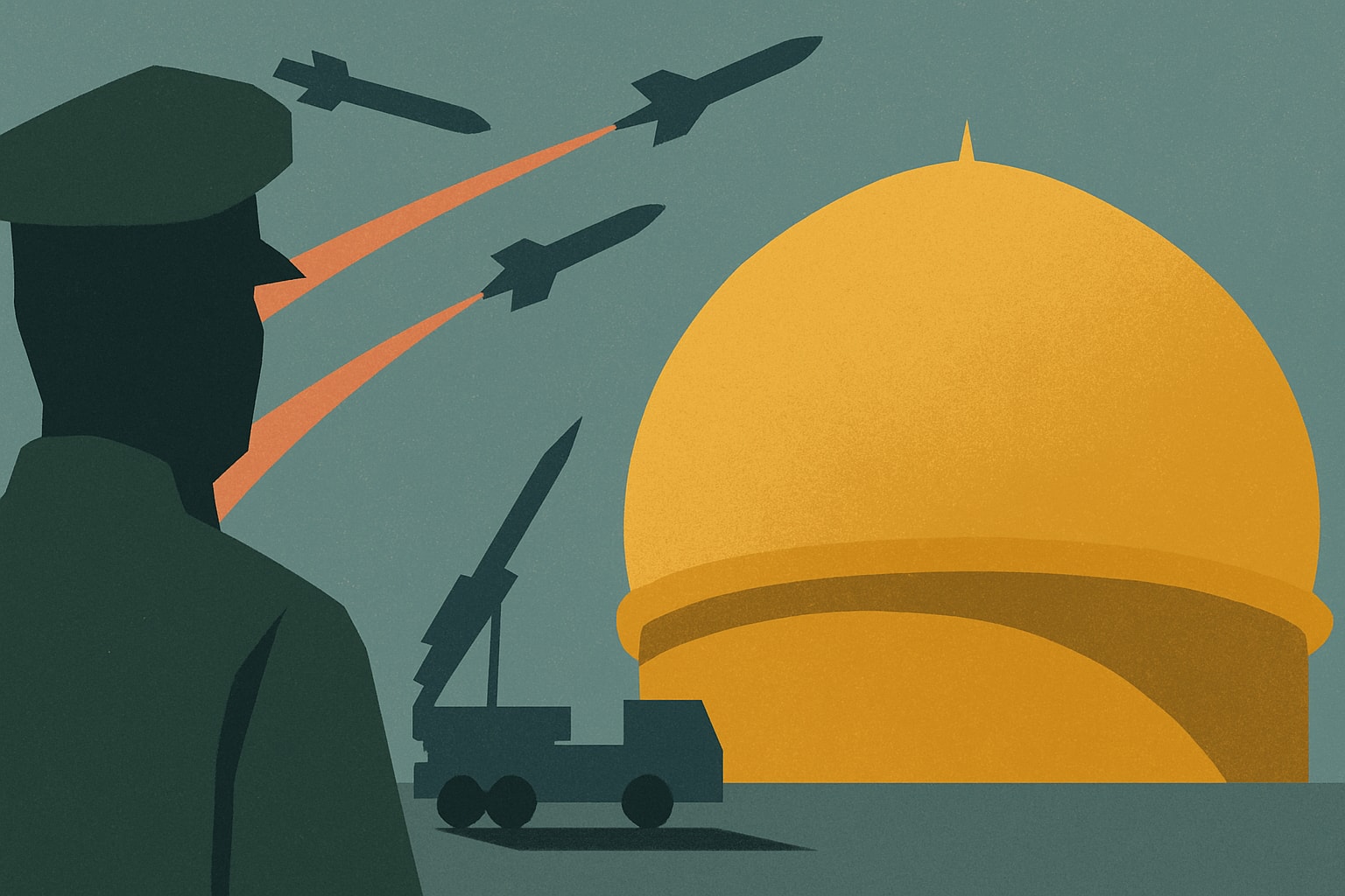 Editorial illustration for: Trump’s Golden Dome Missile Shield Estimated to Cost $1.2 Trillion