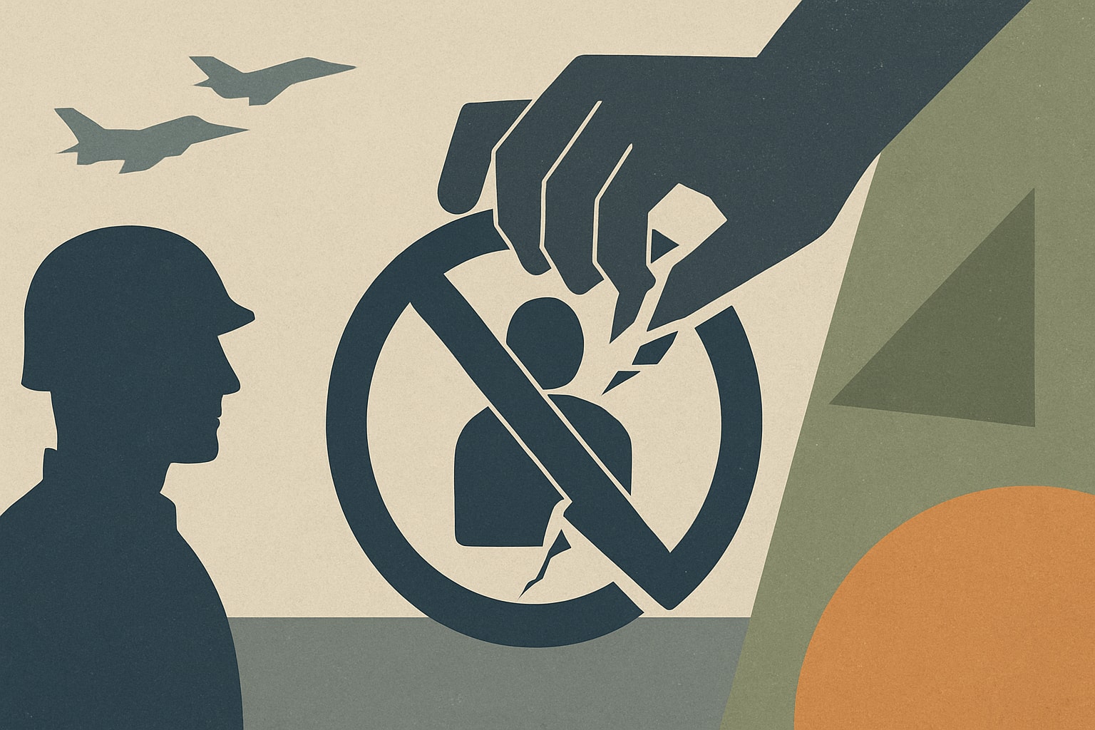 Editorial illustration for: Senators Introduce Bill to Abolish Military Draft Agency