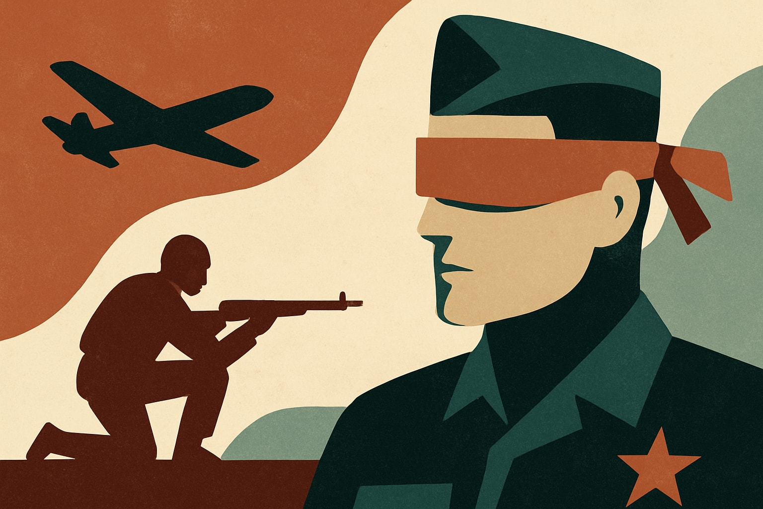 Editorial illustration for: Texas Lt. Jack Knight: A Hero Who Fought Blind