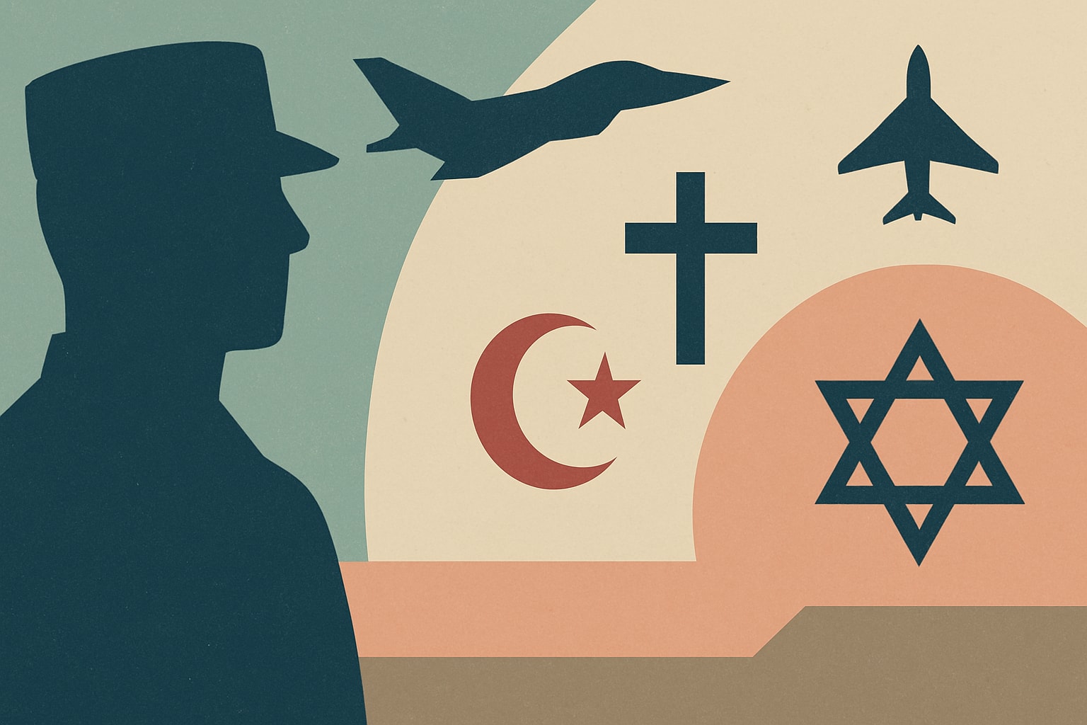 Editorial illustration for: Air and Space Forces Revamp Religious Accommodations to Align with Pentagon Guidance