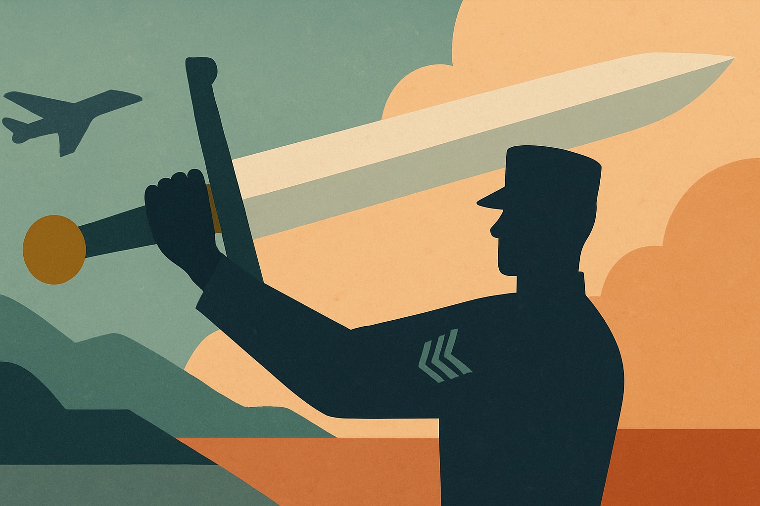 Editorial illustration for: Air Force Reserve Command Chief Honored with Massive Sword