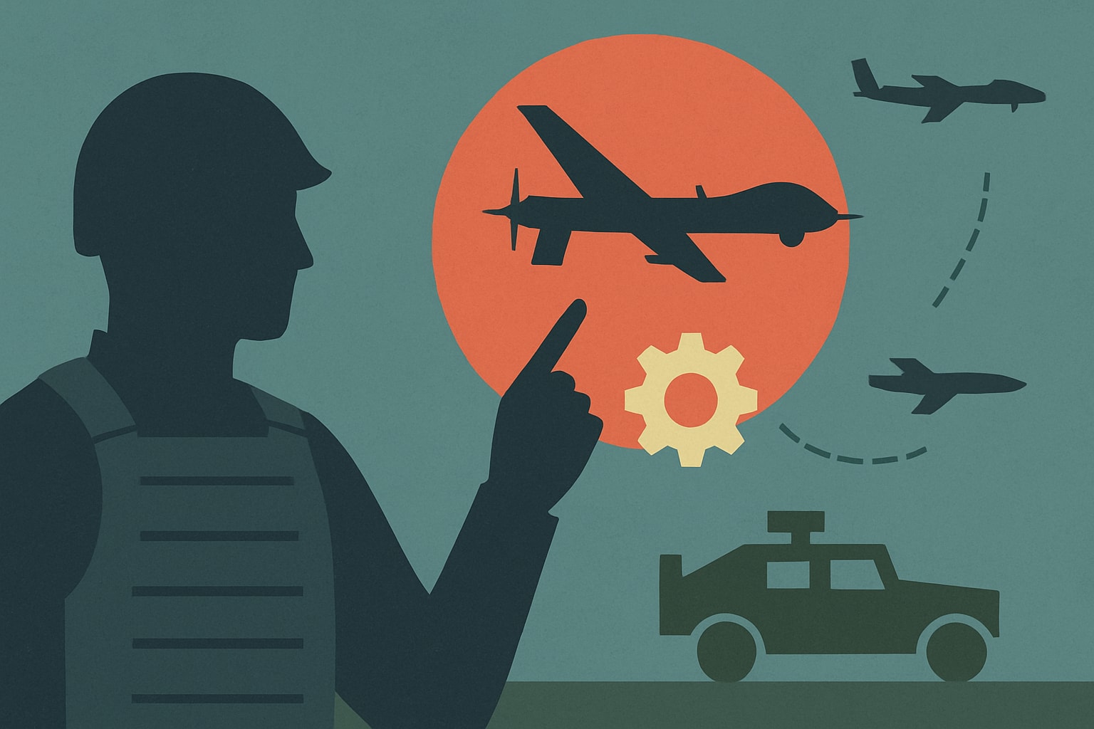 Editorial illustration for: SOCOM Urges Faster Development of Collaborative Autonomy Technology