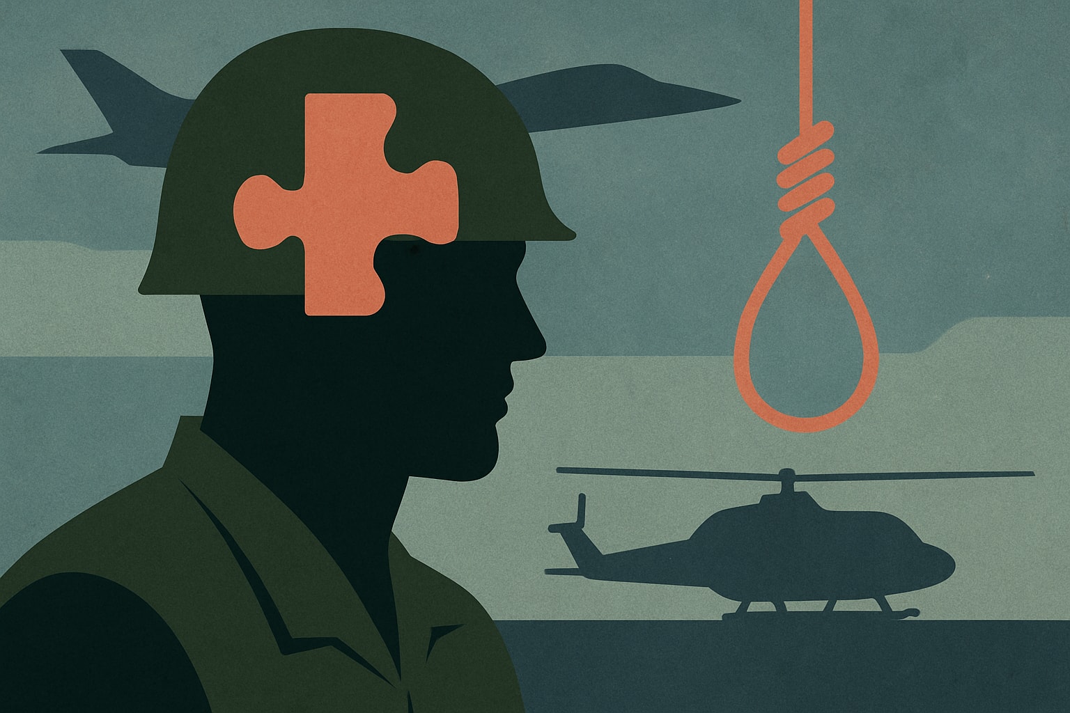 Editorial illustration for: Military Services Struggle to Assess Suicide Prevention Training Effectiveness