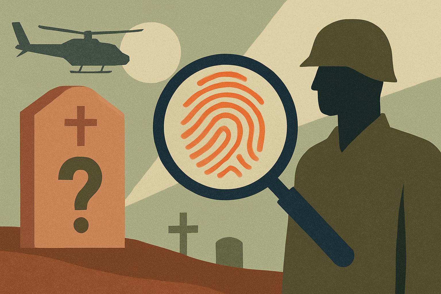 Editorial illustration for: Forensic Experts Urge Faster Identification of Unknown Fallen Heroes