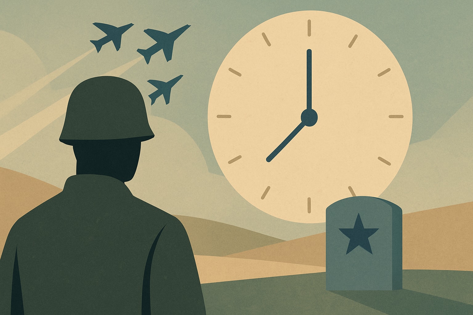 Editorial illustration for: What Happens at 3 p.m. on Memorial Day: A National Moment of Reflection