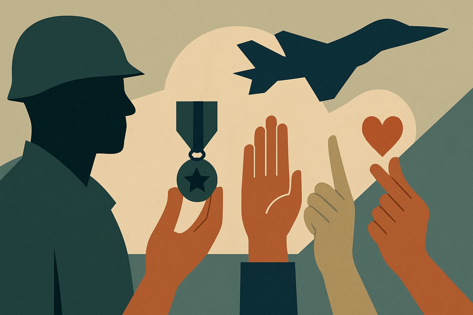 Editorial illustration for: Four Meaningful Ways to Show Appreciation for Military Service