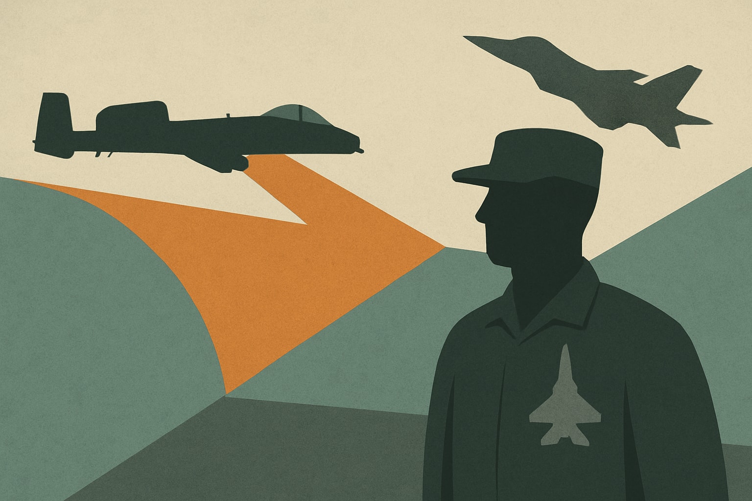 Editorial illustration for: USAF Ensures No Gap in Close Air Support After A-10 Retirement