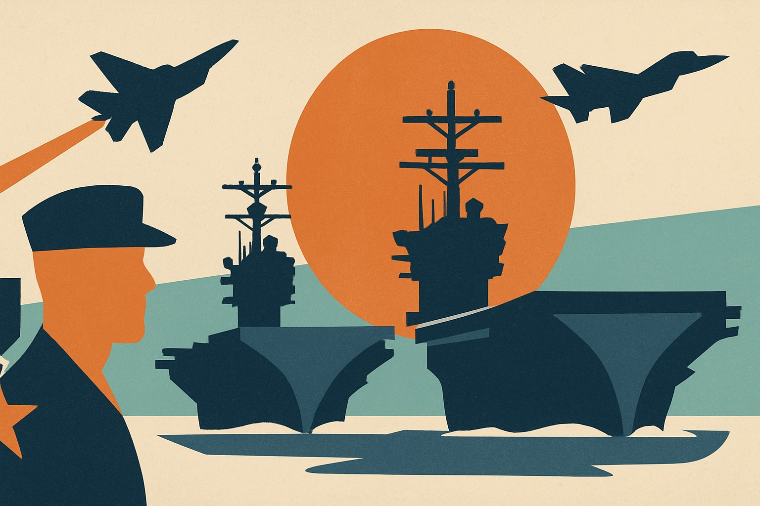 Editorial illustration for: USS Nimitz Claims Title of Longest-Serving Aircraft Carrier from ‘Big E’