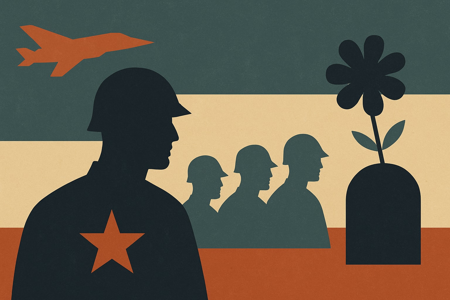 Editorial illustration for: This Memorial Day, Honor the Forgotten Wars and Their Heroes