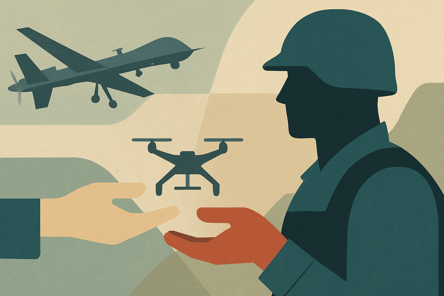 Editorial illustration for: Poland Joins Pentagon's Counter-Drone Marketplace Amid U.S. Deployment Changes