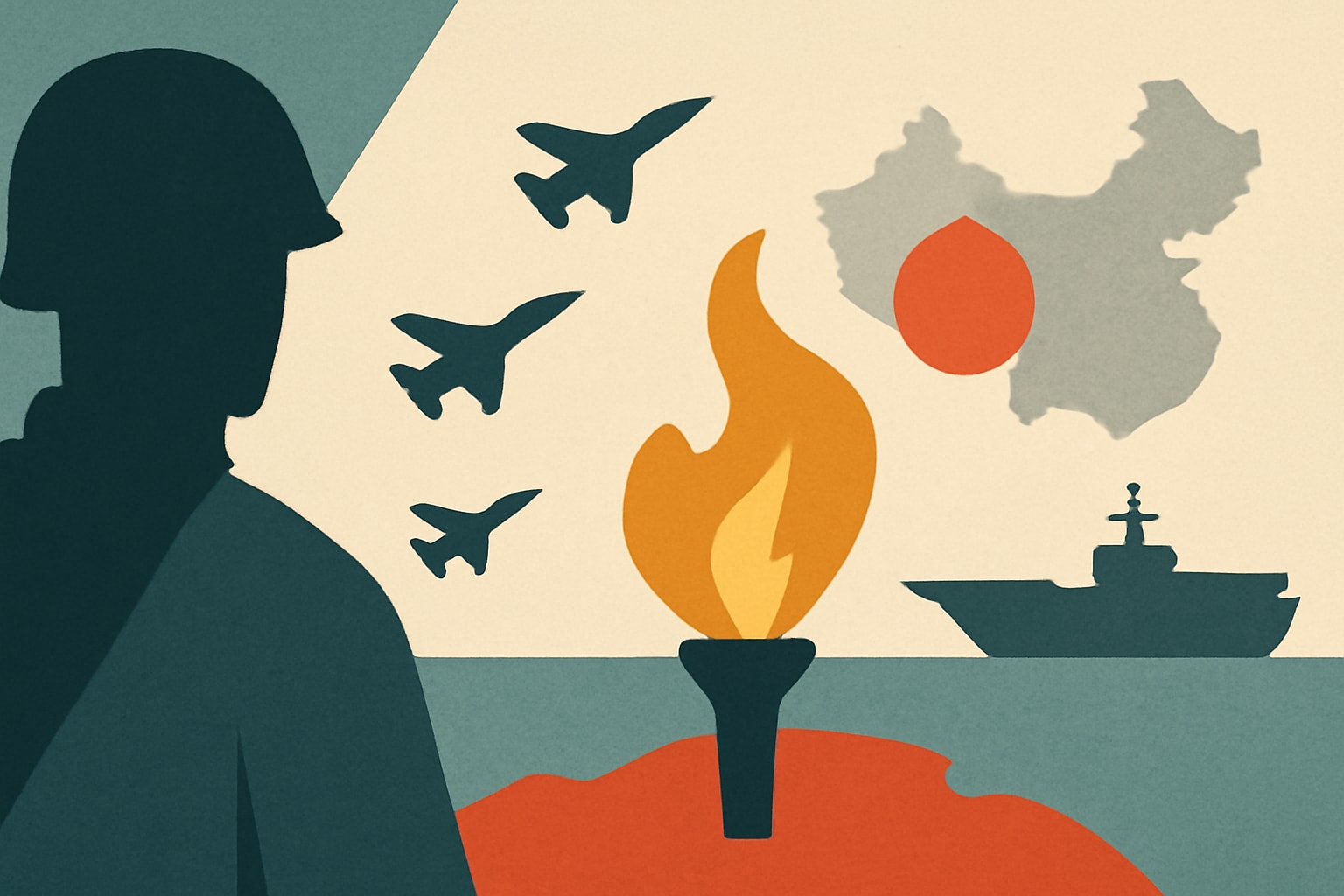 Editorial illustration for: Iran Conflict Shifts US Military Focus from Asia Amid China Tensions