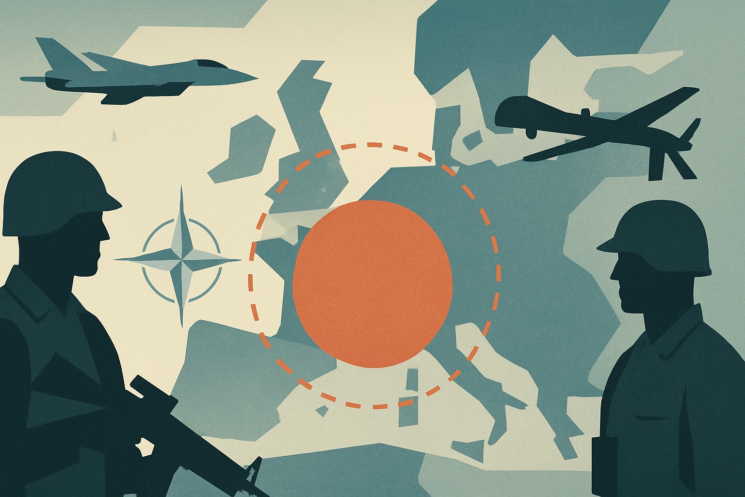 Editorial illustration for: NATO's Eastern Deterrence Strategy Takes Shape Around Autonomous Zone