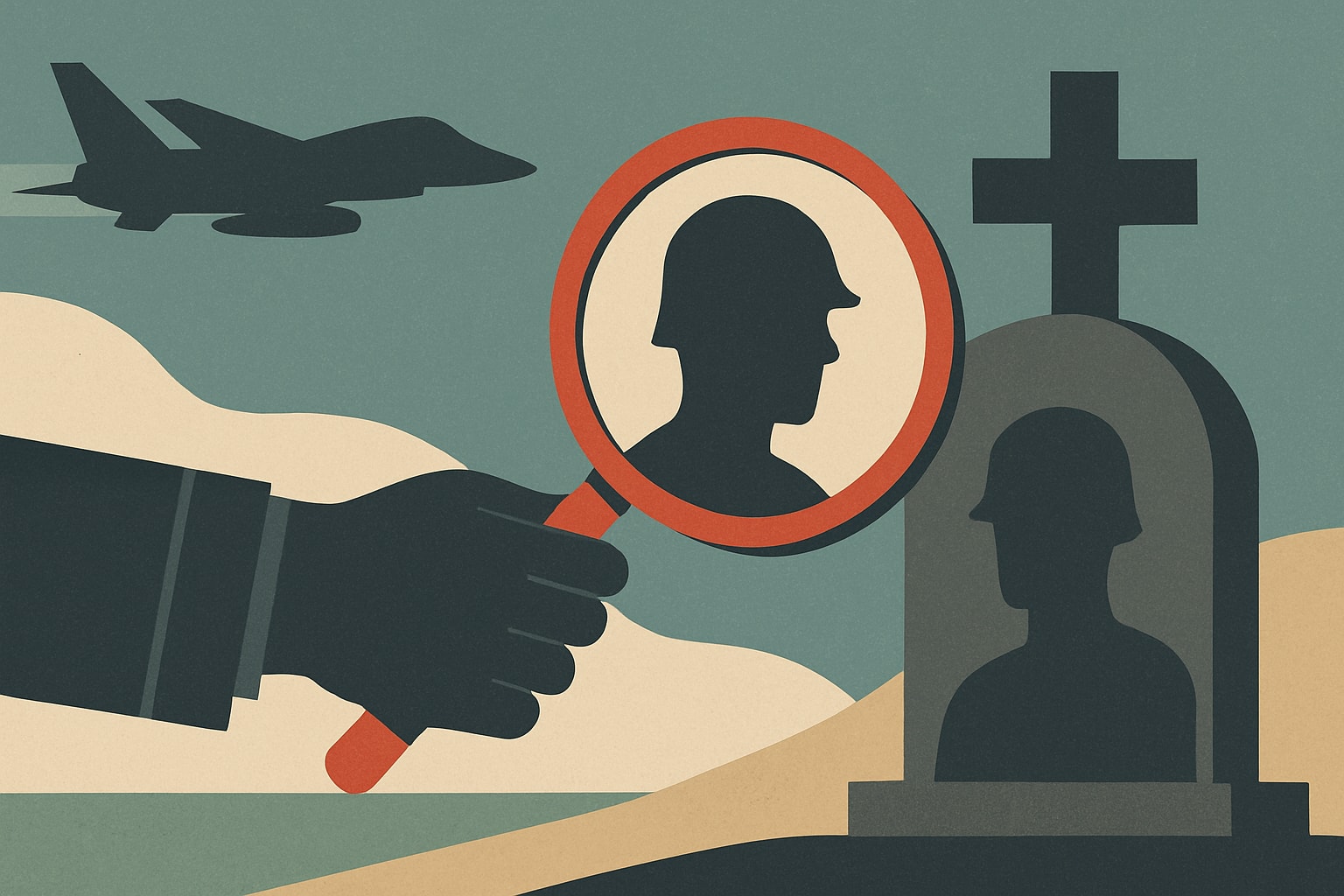 Editorial illustration for: Identifying America's Unknown Fallen Heroes: What's Taking So Long?