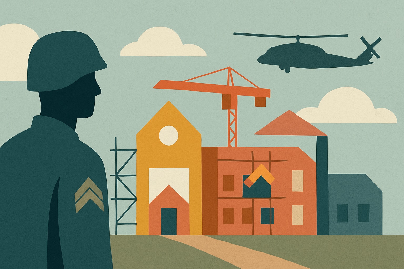 Editorial illustration for: New $10 Million School for Military Kids Under Construction at Arizona Army Base