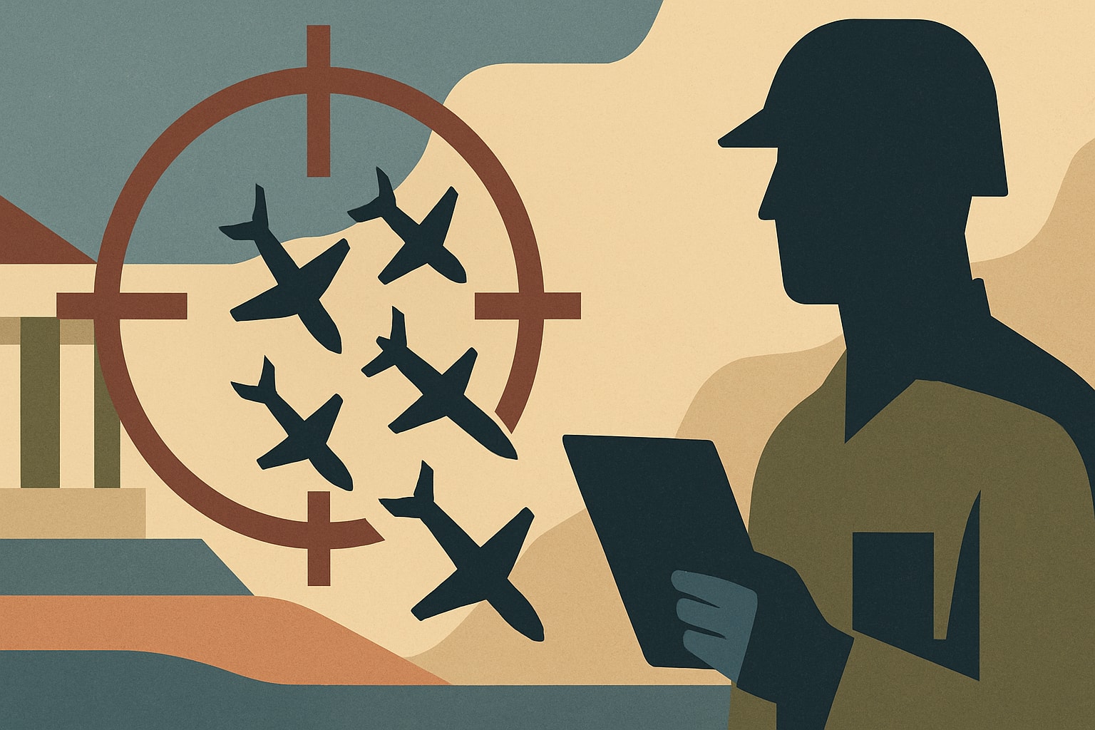Editorial illustration for: Congressional Report Reveals 42 Aircraft Lost in Operation Epic Fury