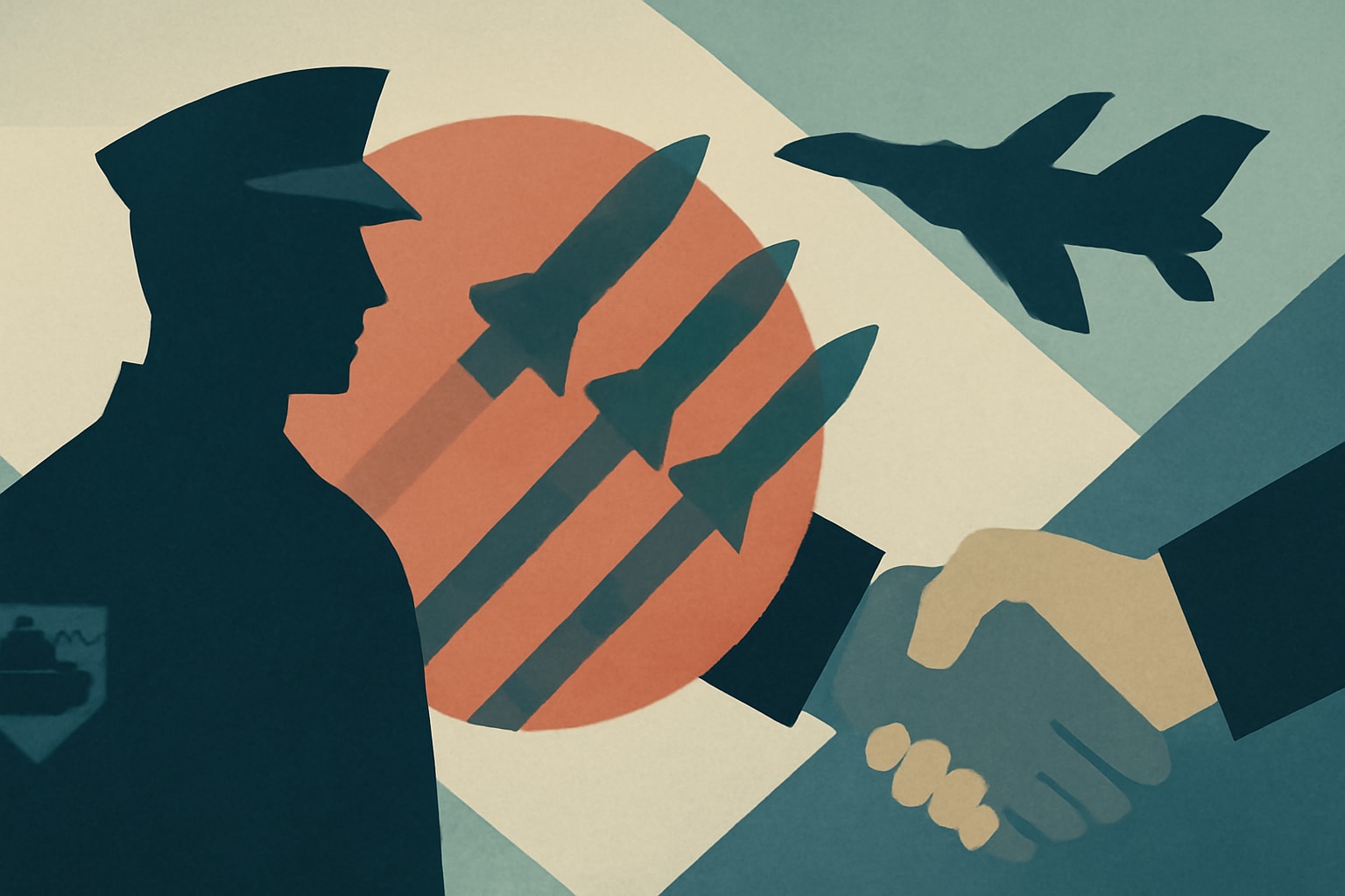 Editorial illustration for: Japan to Ease Arms Export Rules, Allies Express Interest