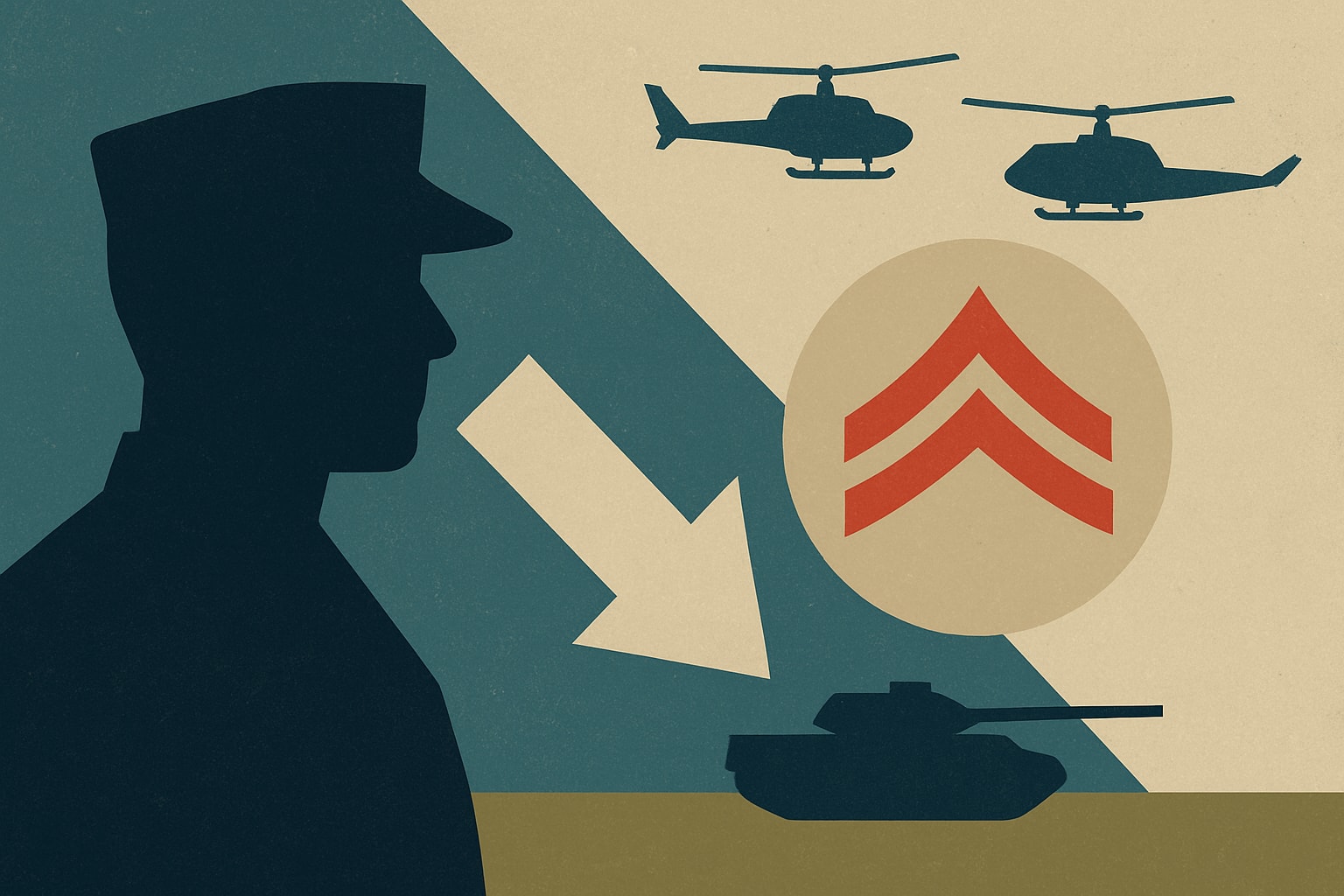 Editorial illustration for: Marine Corps Lowers Time-in-Service Requirement for Sergeant Promotions