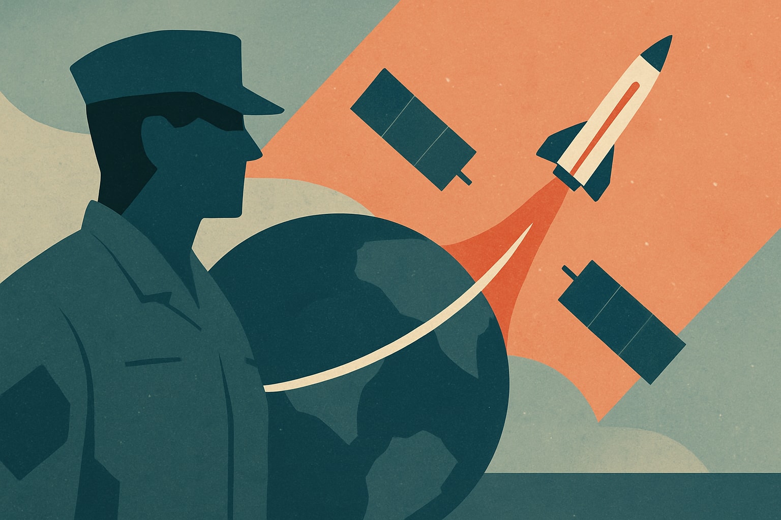 Editorial illustration for: Space Force Awards $2.29B Deal to SpaceX for Enhanced SATCOM Network