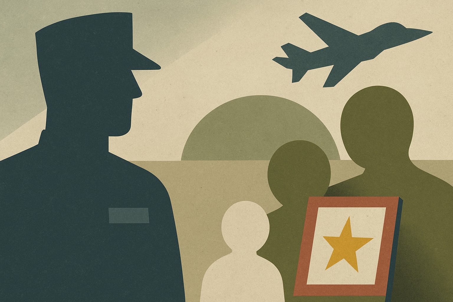 Editorial illustration for: New Legislation Aims to Increase Compensation for Gold Star Families