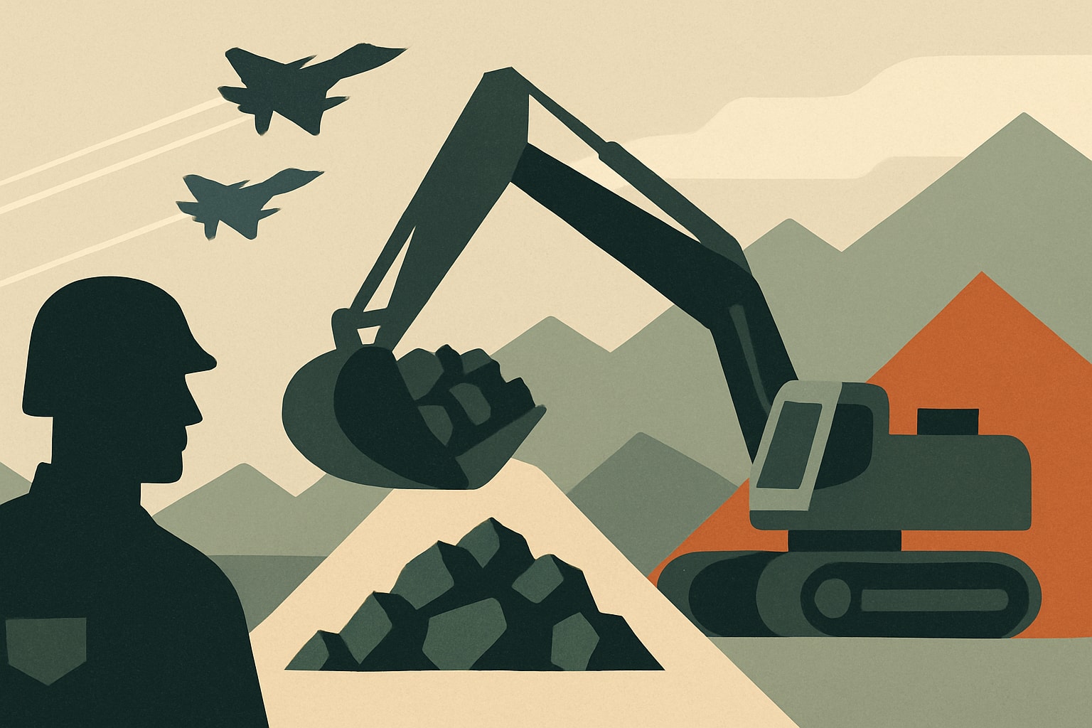 Editorial illustration for: Defense-Driven Demand Fuels Surge in US Mining Firm Listings