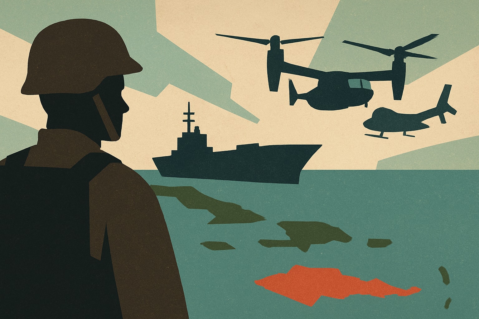 Editorial illustration for: 24th Marine Expeditionary Unit Deploys to Caribbean