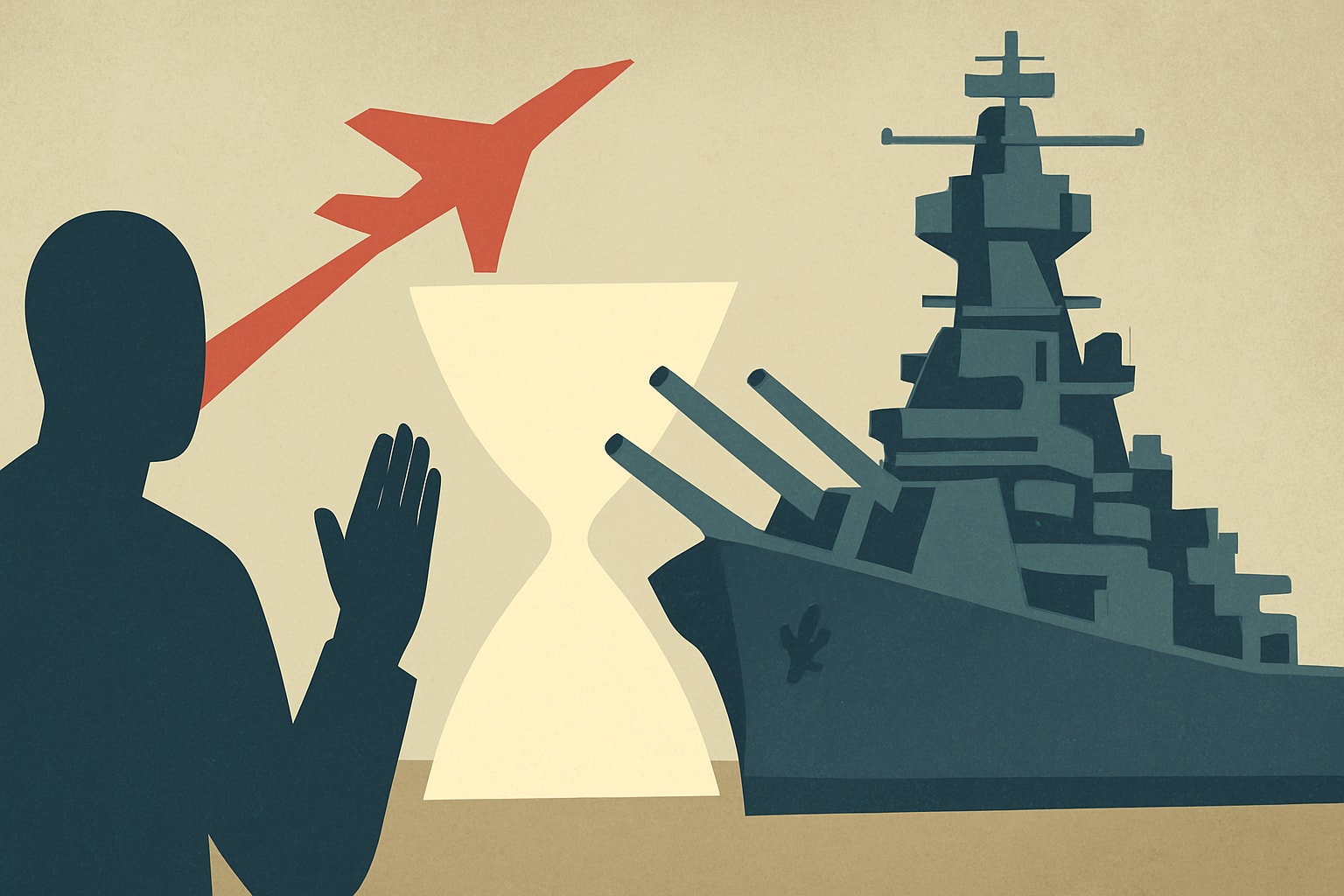 Editorial illustration for: Lawmakers Call for Delay in Trump-Class Battleship Construction