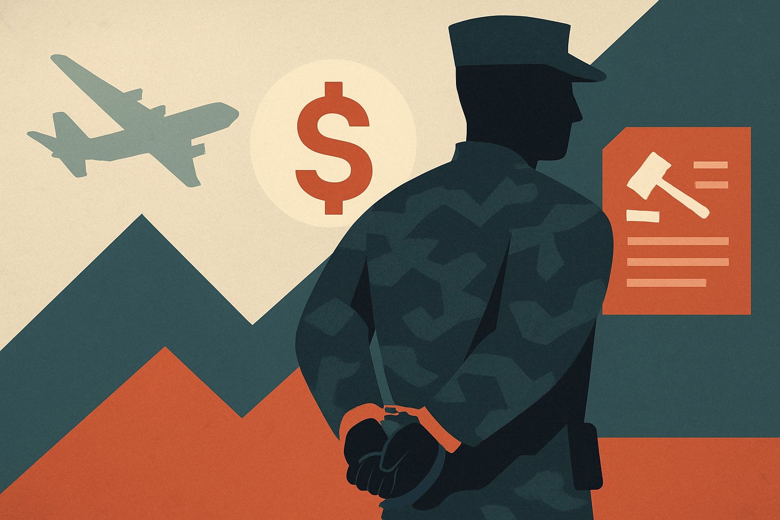 Editorial illustration for: National Guardsman Arrested for $30 Million International Fraud Scheme