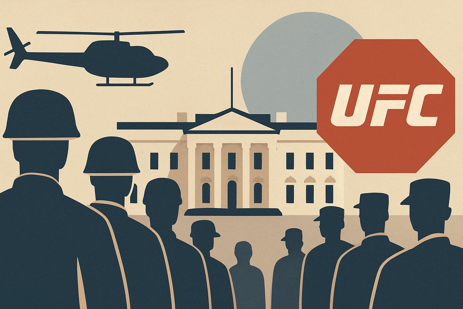 Editorial illustration for: 1,200 Active-Duty Troops Invited to White House UFC Event