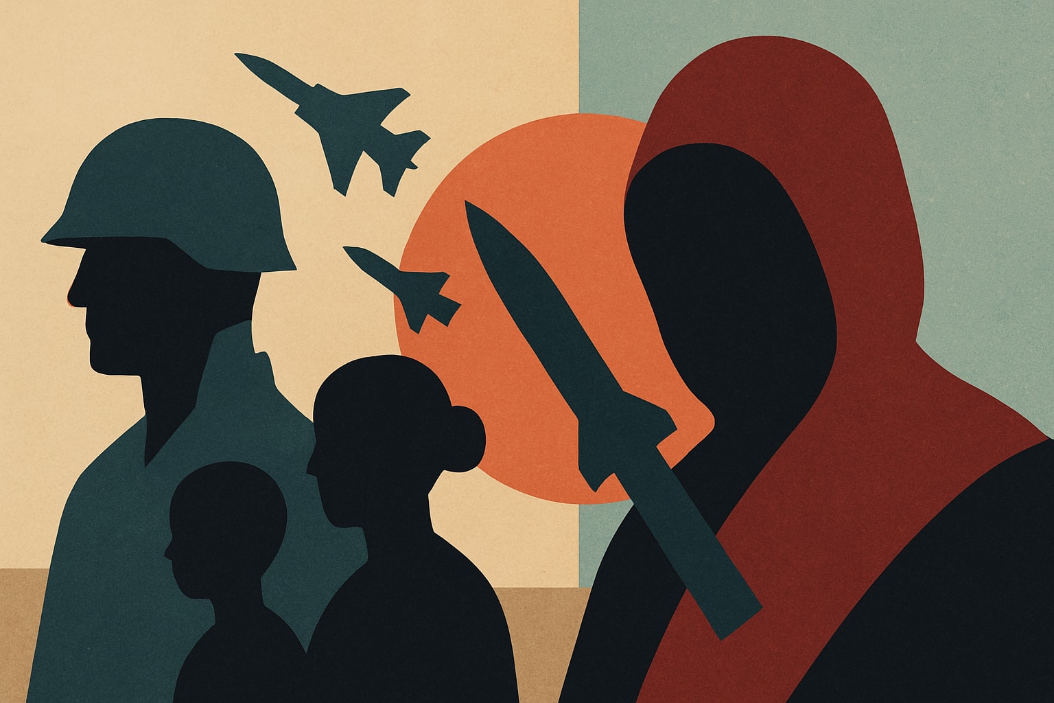 Editorial illustration for: Troops and Families Face Threats from Foreign Actors Following U.S. Strikes