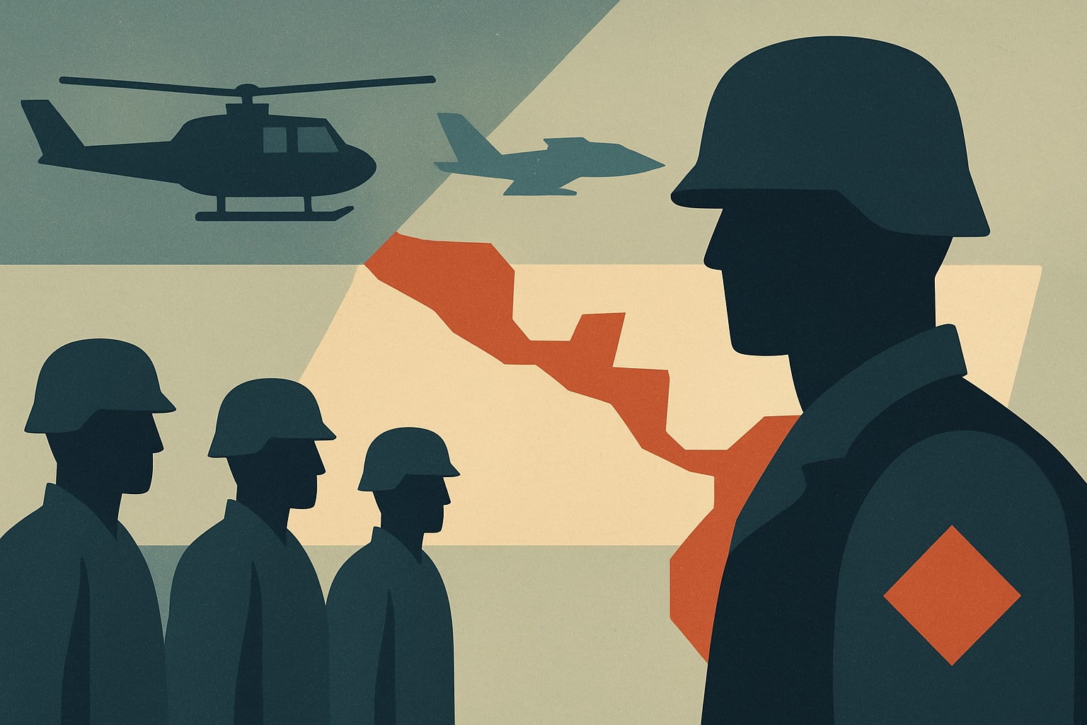 Editorial illustration for: New Marine Unit of 1,300 Members Officially Takes Charge for US Southern Command