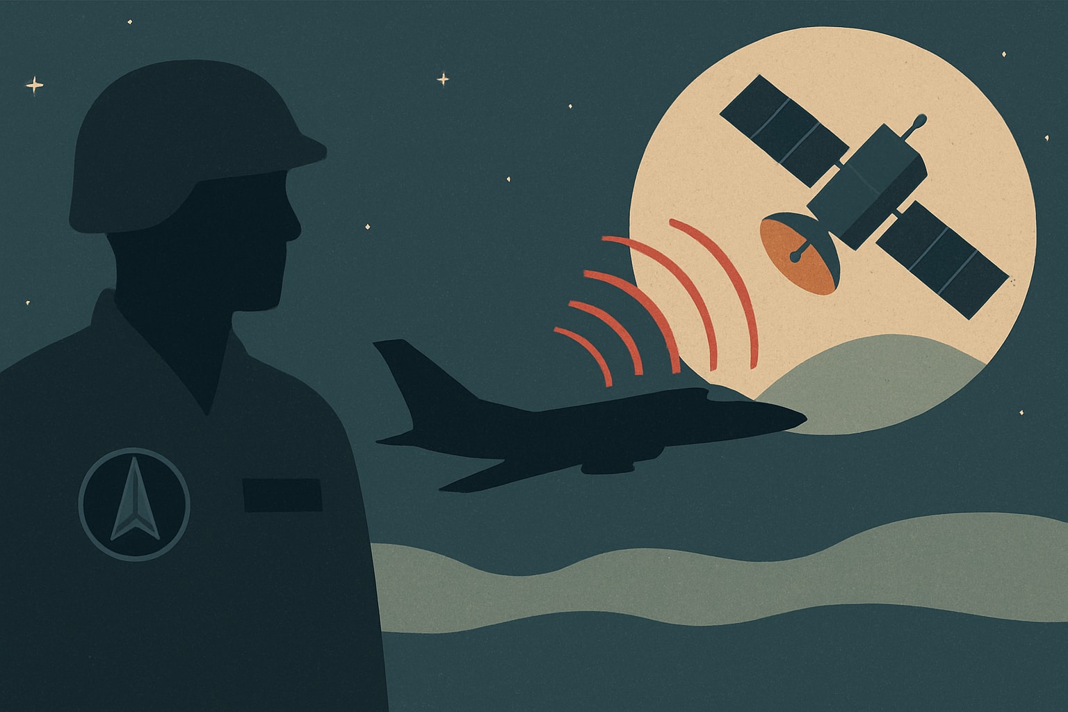Editorial illustration for: Space Force Awards SpaceX $4.2 Billion for Airborne Target Tracking Satellites