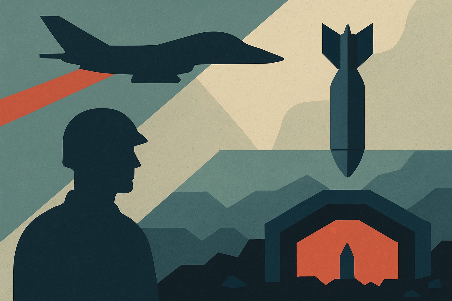 Editorial illustration for: Pentagon Aims to Redefine Bunker-Buster Bombs with Innovative Technology