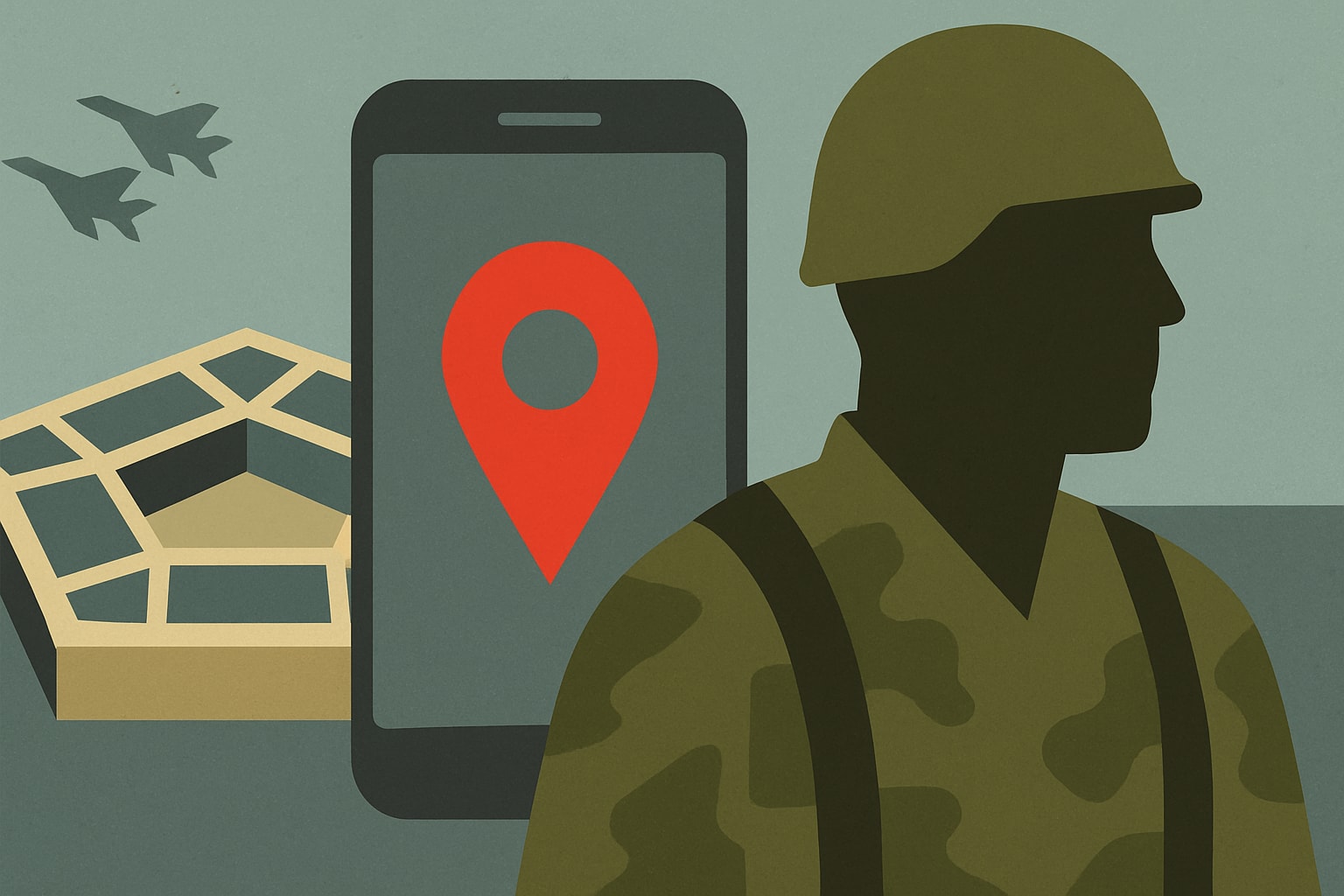 Editorial illustration for: Pentagon Warns U.S. Troops Targeted by Commercial Location Data
