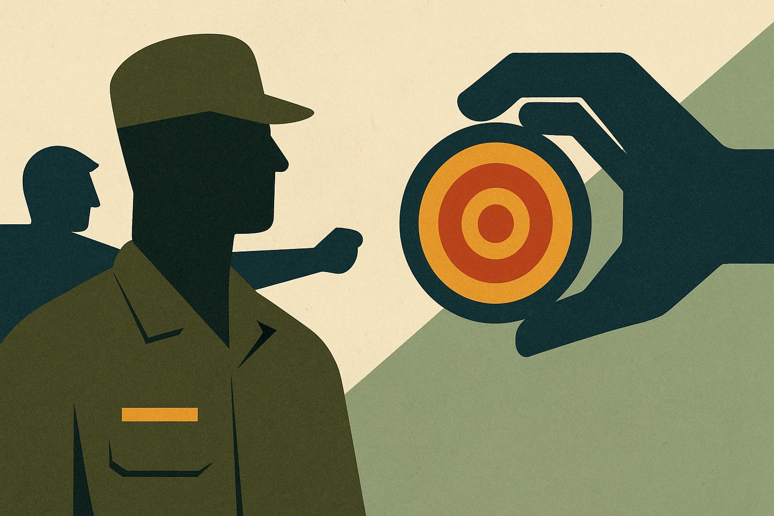 Editorial illustration for: New Bill Targets Military Hazing as Separate Criminal Offense