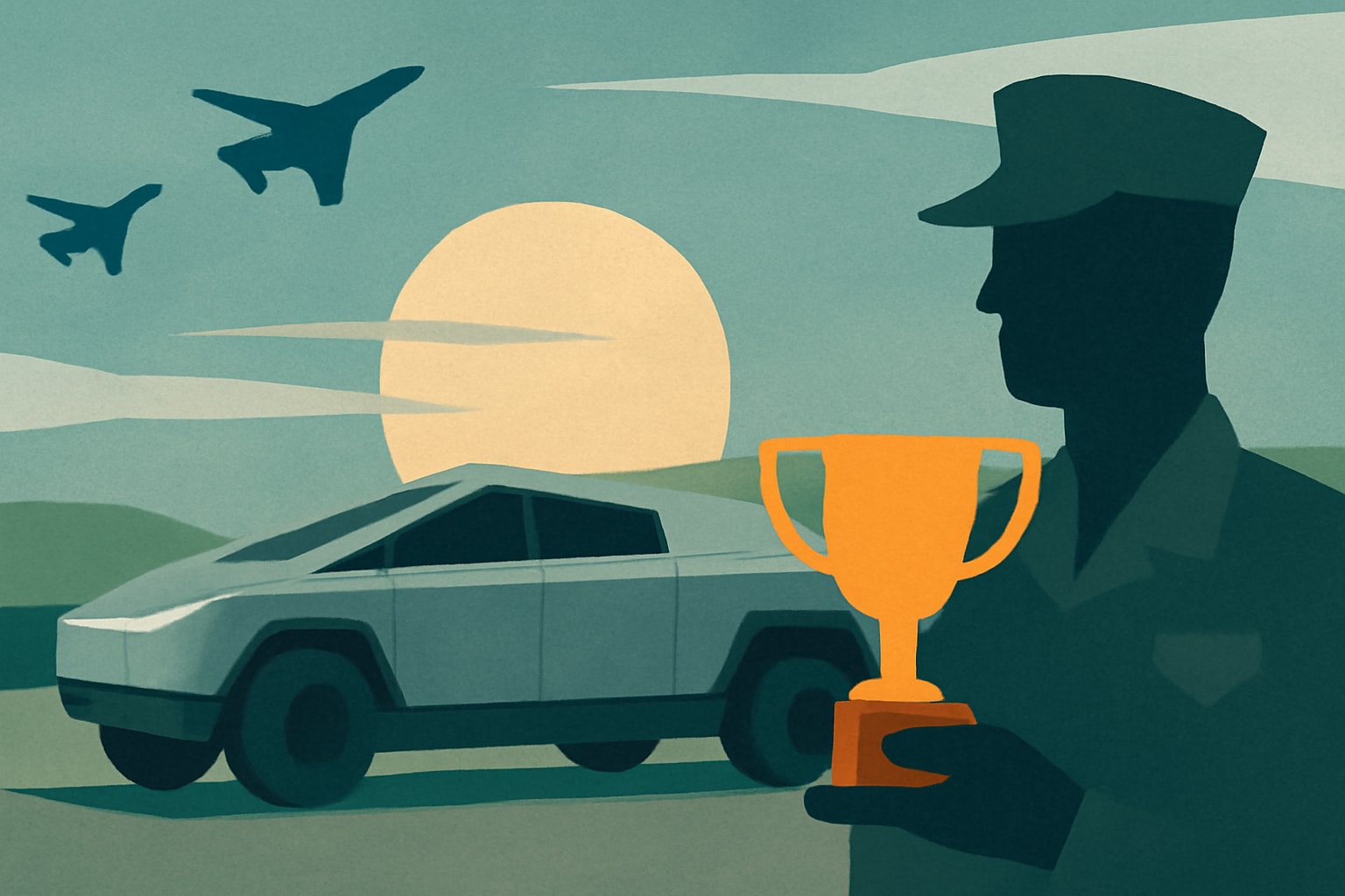 Editorial illustration for: Tesla Cybertruck Earns IIHS Top Safety Pick+ Award for 2026