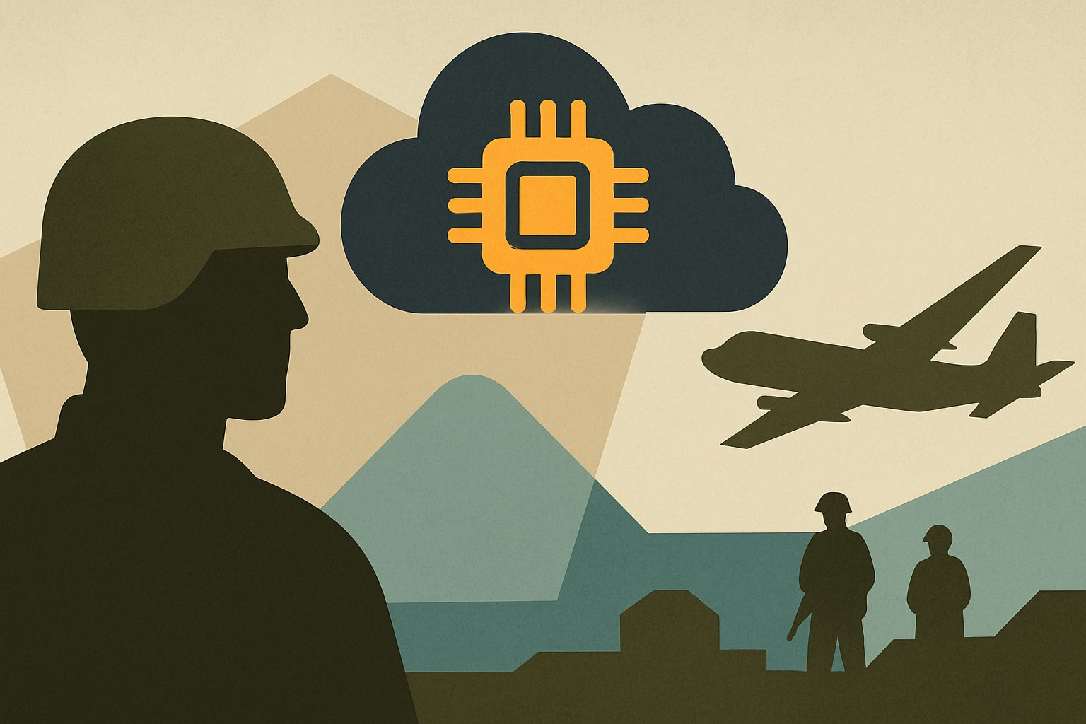 Editorial illustration for: Pentagon Plans New Cloud Marketplace to Enhance AI and Edge Computing
