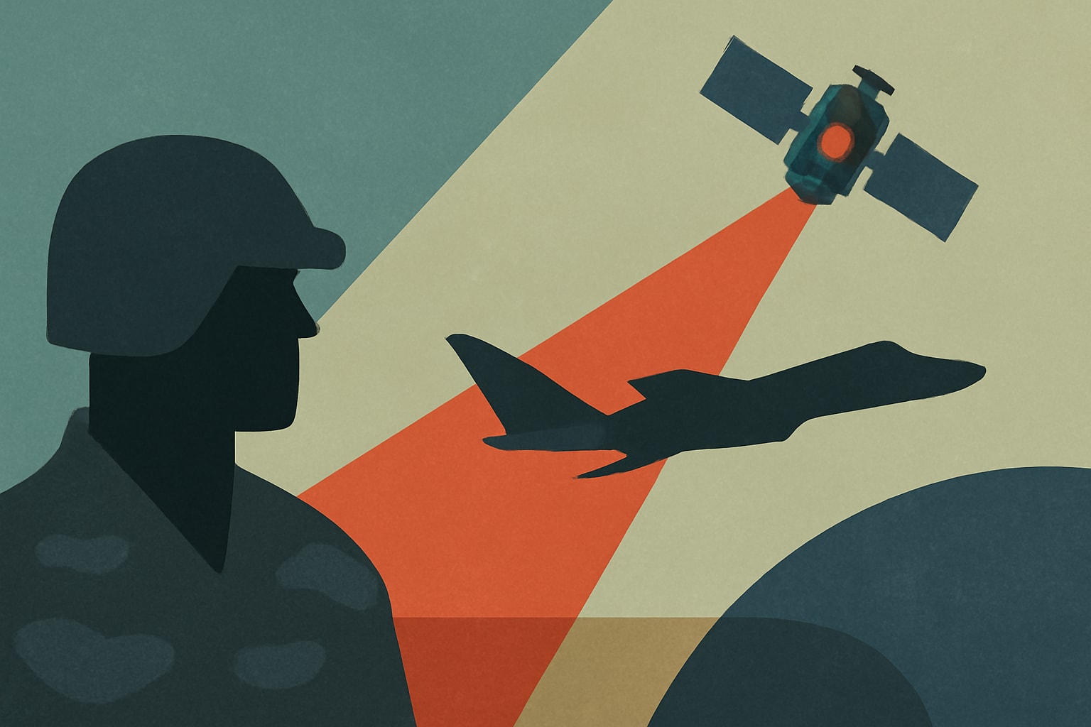 Editorial illustration for: Space Force to Develop Satellites for Airborne Target Tracking
