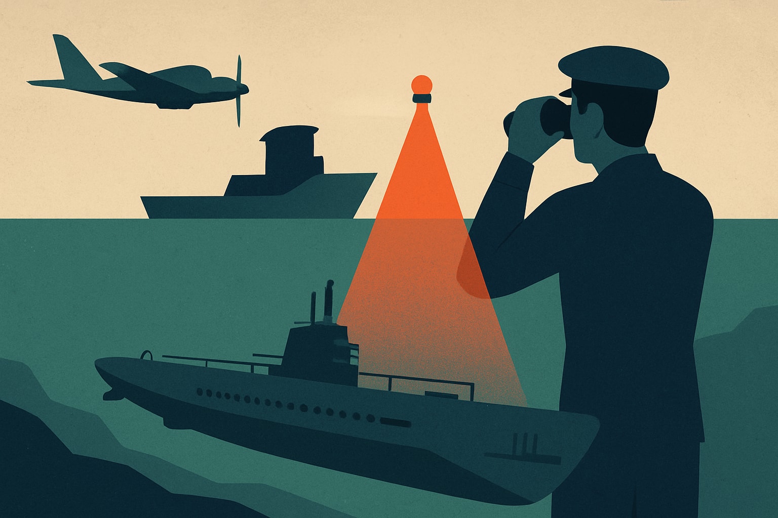 Editorial illustration for: Navy Researchers Discover Wreck of WWII Submarine USS Herring