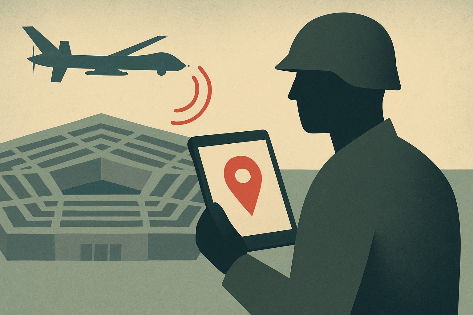 Editorial illustration for: Pentagon Warns U.S. Troops Targeted Using Commercial Location Data