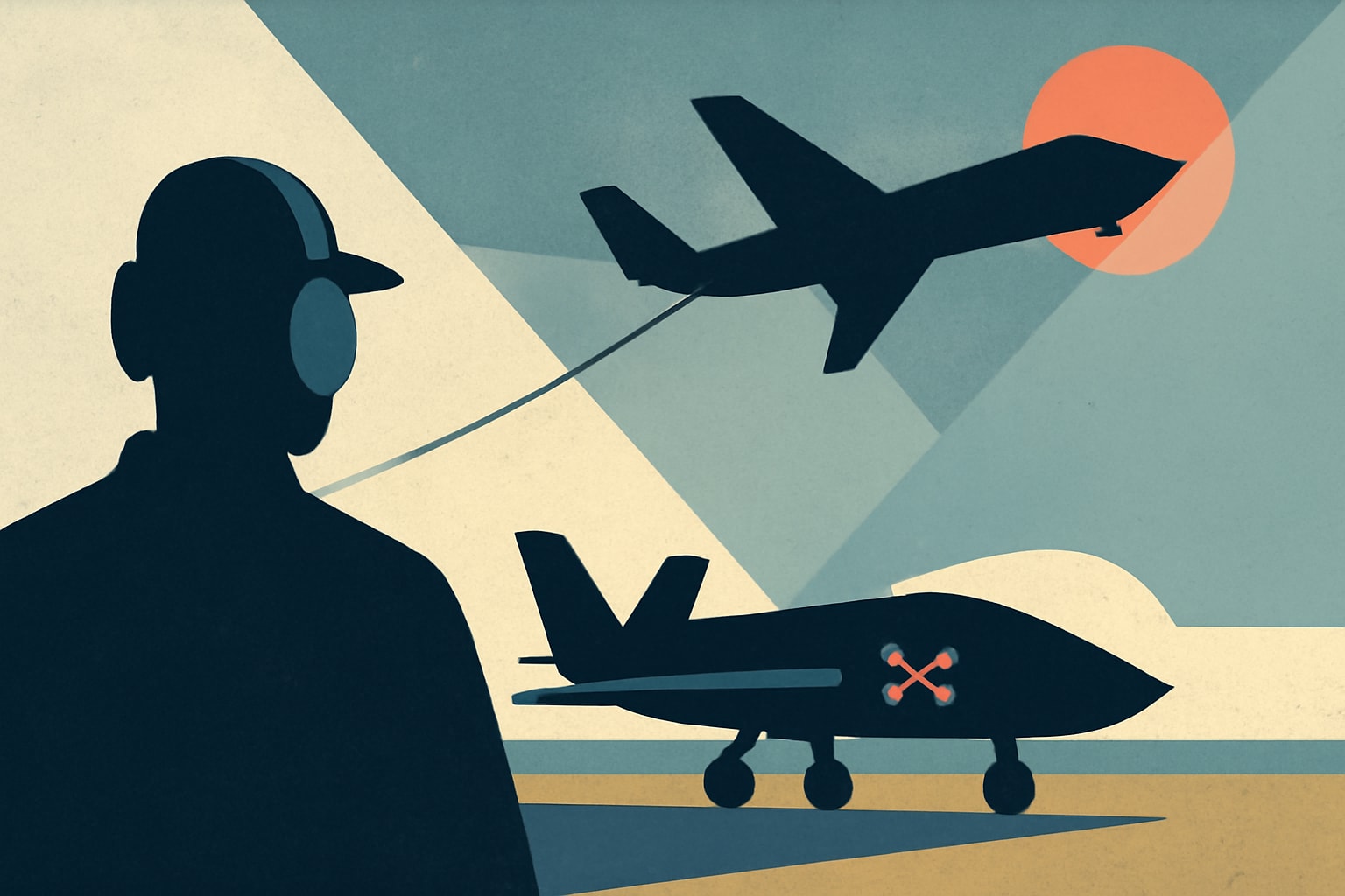 Editorial illustration for: Air Force Unit Flies and Maintains Anduril Collaborative Combat Aircraft