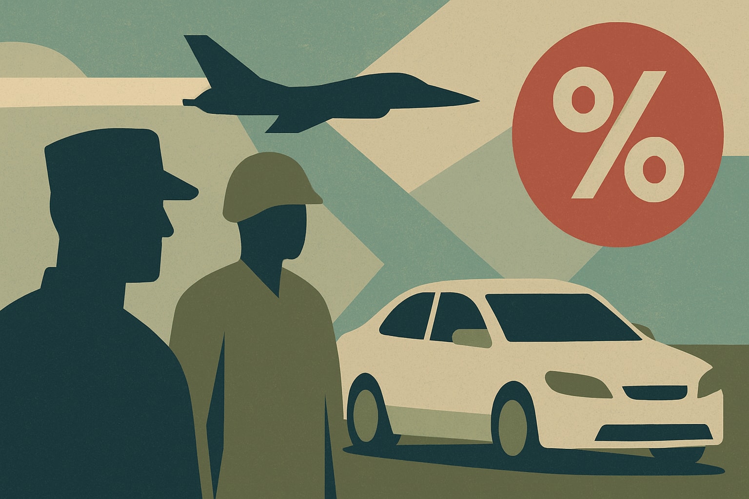 Editorial illustration for: Top Car Insurance Discounts for Military Families Revealed