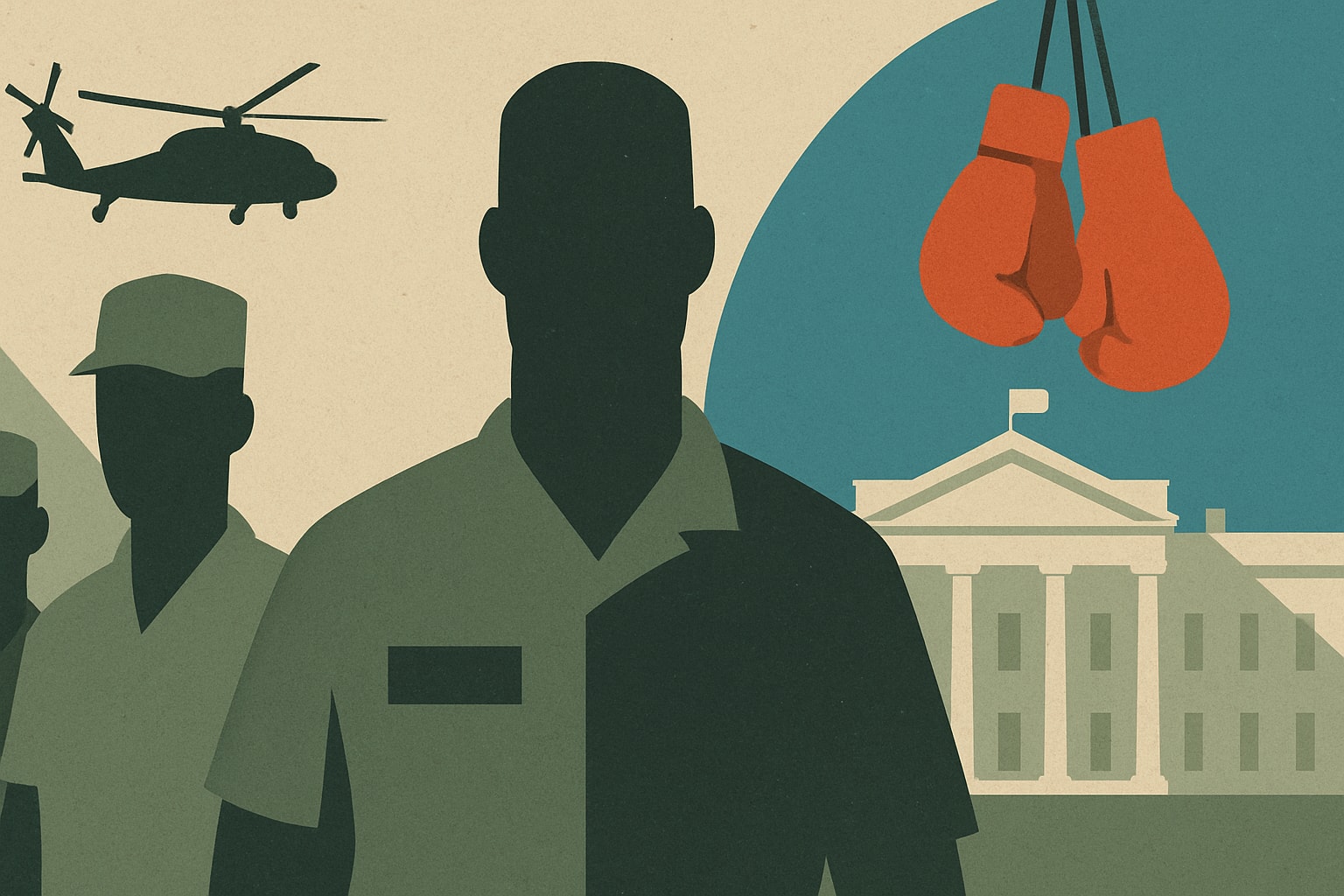 Editorial illustration for: Troops Attending White House UFC Event Must Meet Physical Standards and Pay for Travel