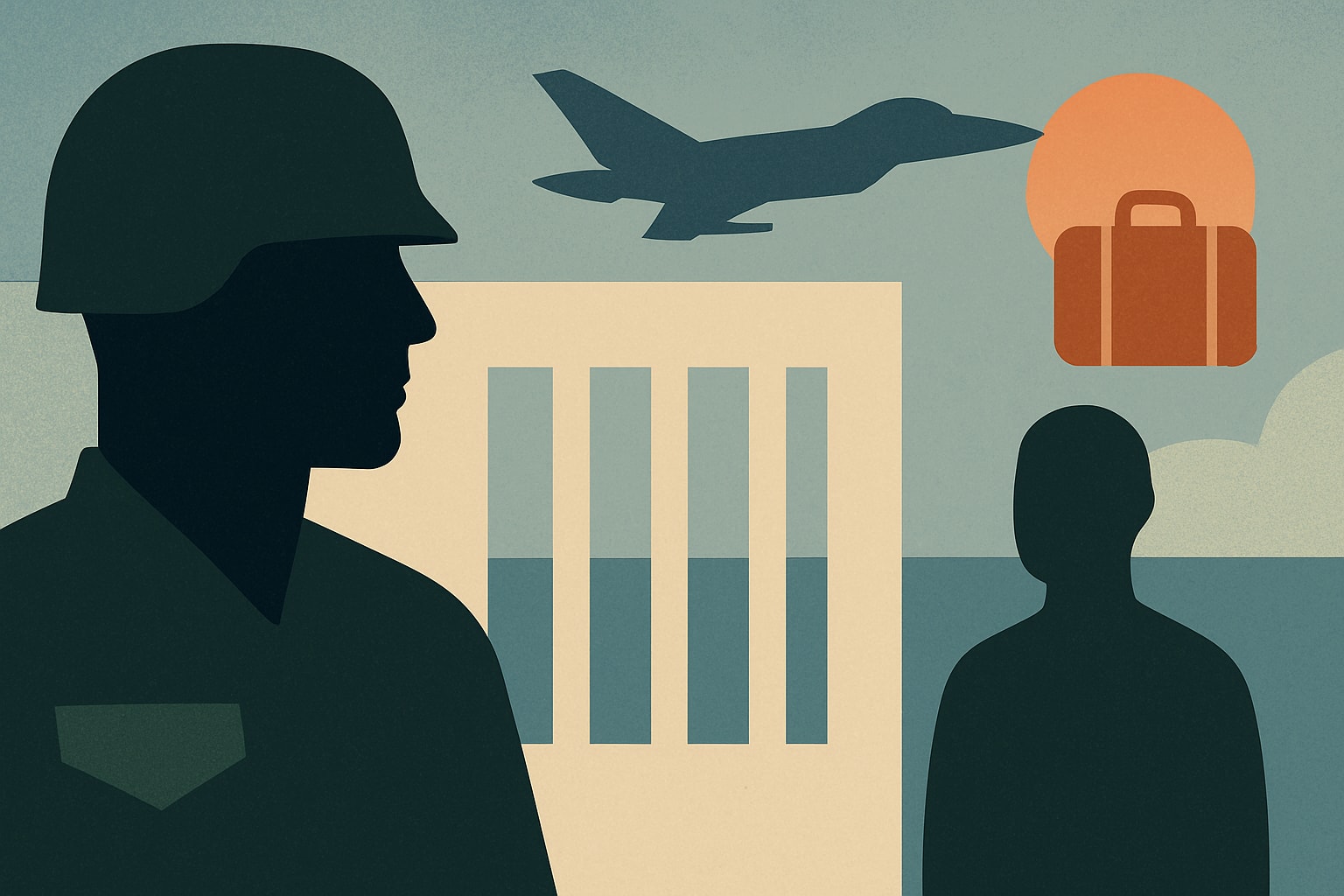 Editorial illustration for: Immigration Concerns Affecting Military Recruiting Efforts