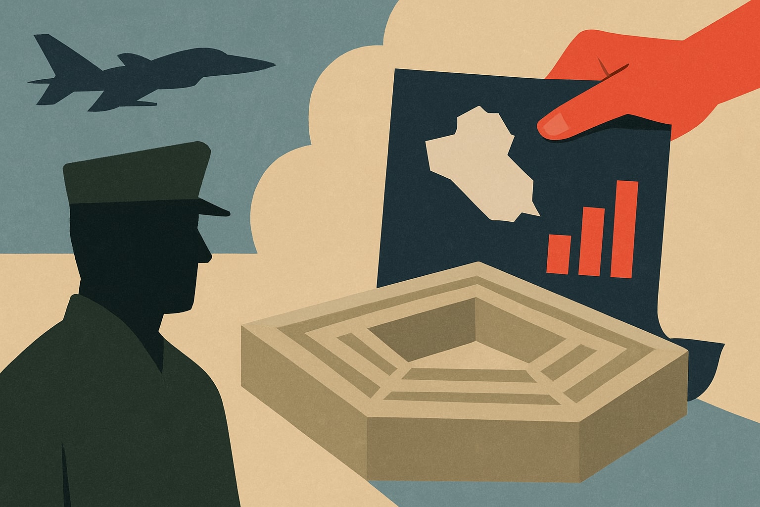 Editorial illustration for: House Proposal Requires Pentagon to Disclose Iran War Costs